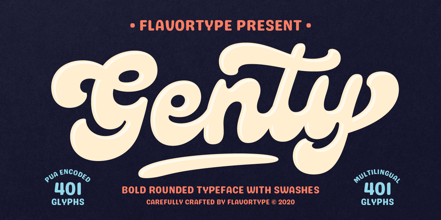 Genty Regular Font preview
